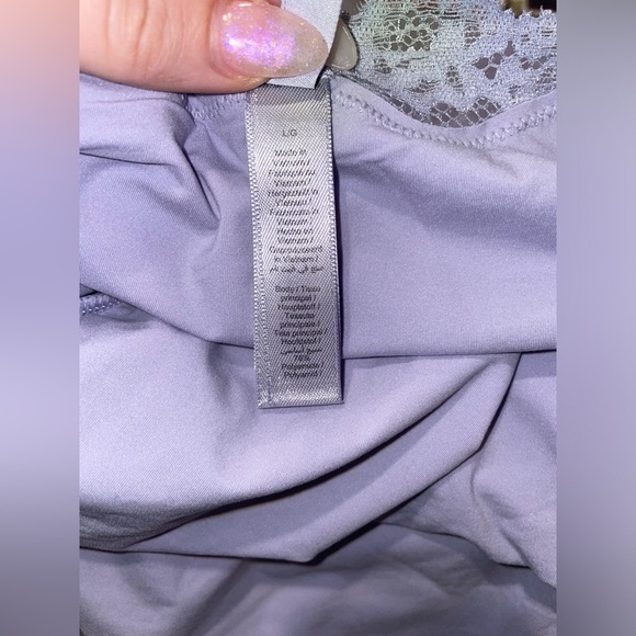 New! SKIMS Fits Everybody Lace Long Slip Dress in Jupiter 💜 Large NWT! - Picture 14 of 15